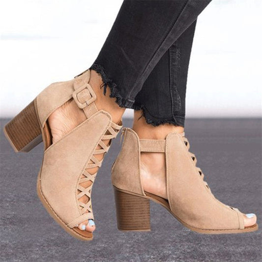 European & American Fish Mouth Sandals