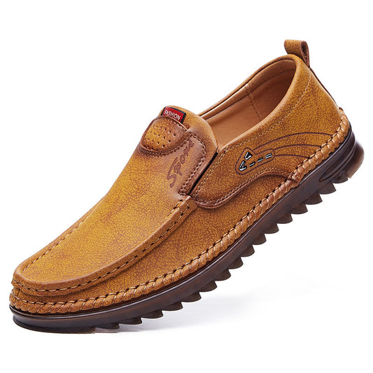 Men's Winter Non-Slip Leather Shoes – Soft Sole Comfort