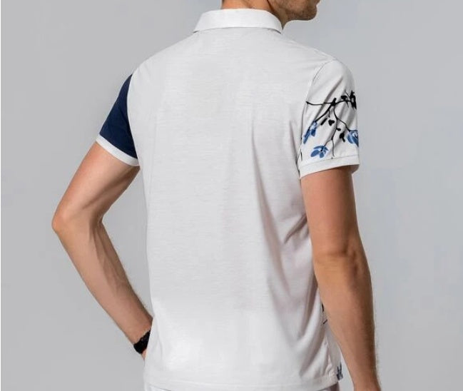 Men’s Tie-Dye Casual Lapel T-Shirt – Short Sleeve Pullover