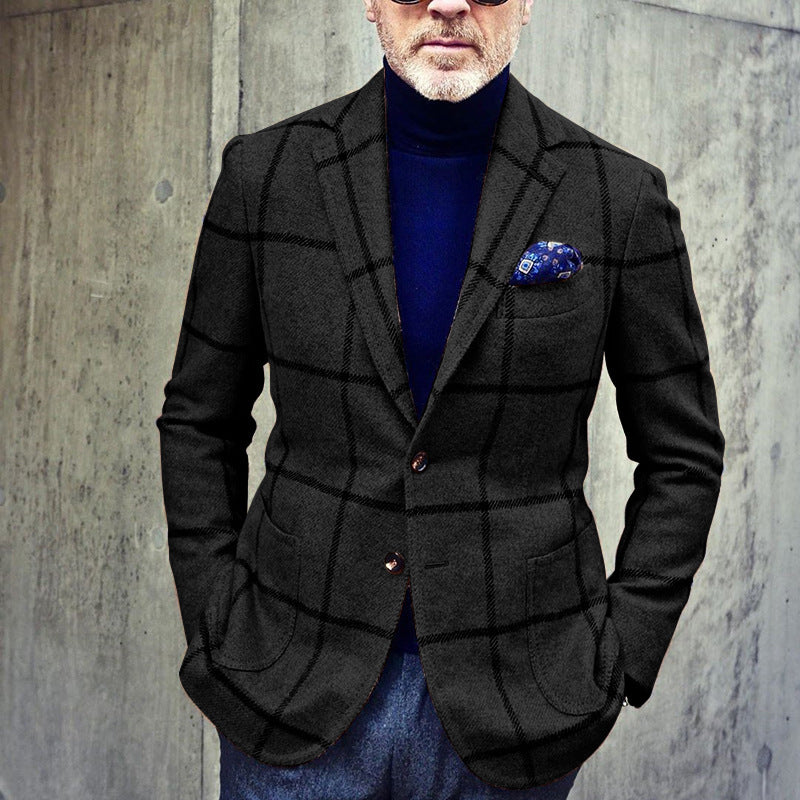 Plaid Blazer for Men – Casual & Stylish Trend Jacket