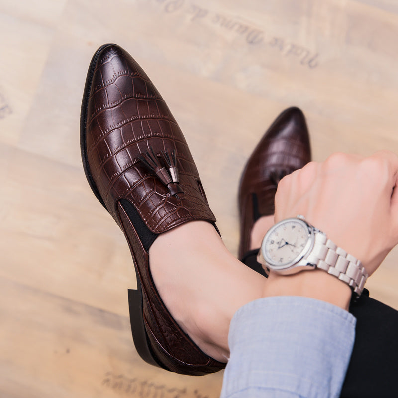 Men's Pointed Toe Leather Oxford Shoes – Formal Elegance