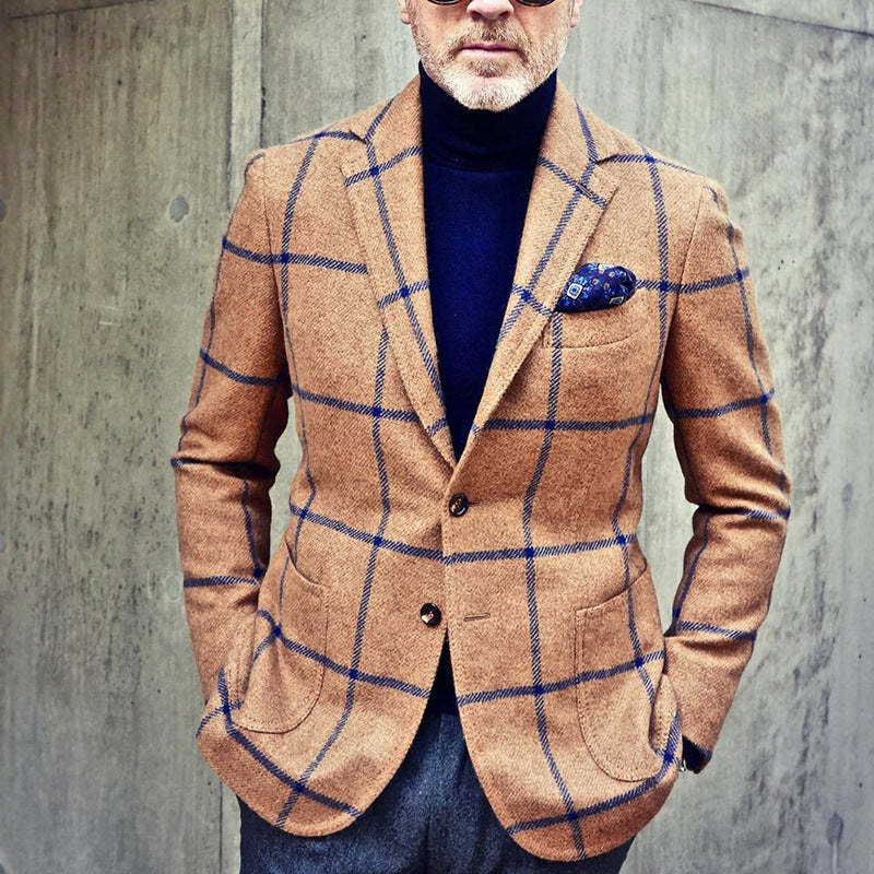 Plaid Blazer for Men – Casual & Stylish Trend Jacket