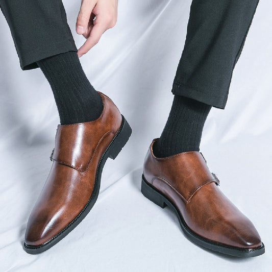 Men’s Leather Dress Shoes – Formal Business & Wedding Buckle Loafers