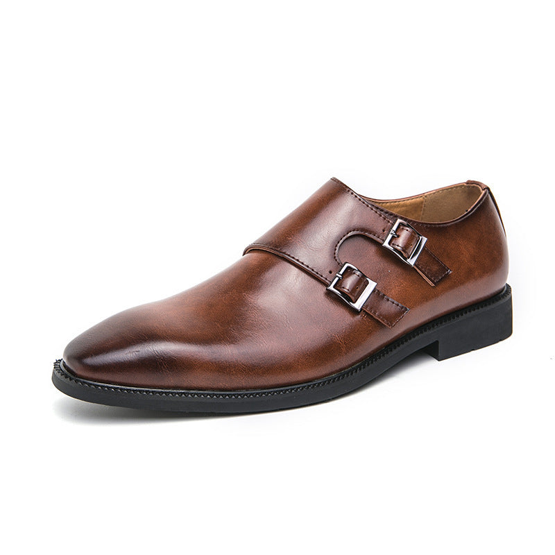 Men’s Leather Dress Shoes – Formal Business & Wedding Buckle Loafers