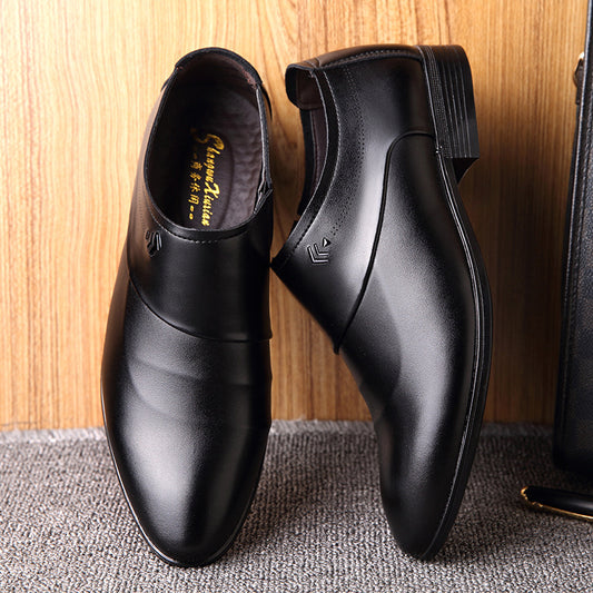 Men’s British Leather Loafers – Breathable Summer Formal Shoes