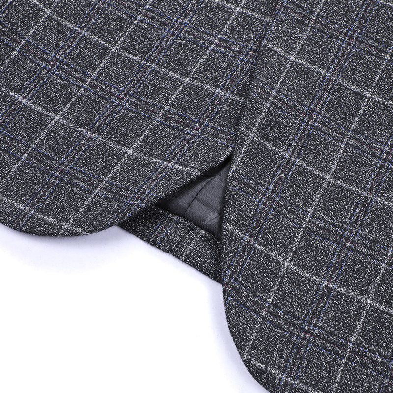 Men’s Slim Fit Plaid Suit Jacket