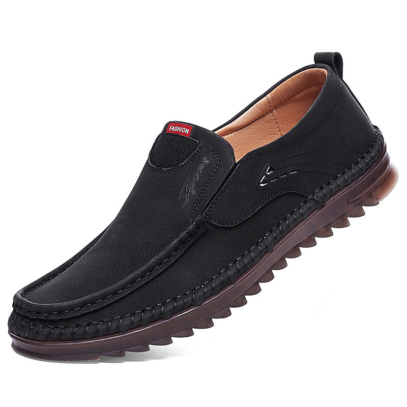 Men's Winter Non-Slip Leather Shoes – Soft Sole Comfort