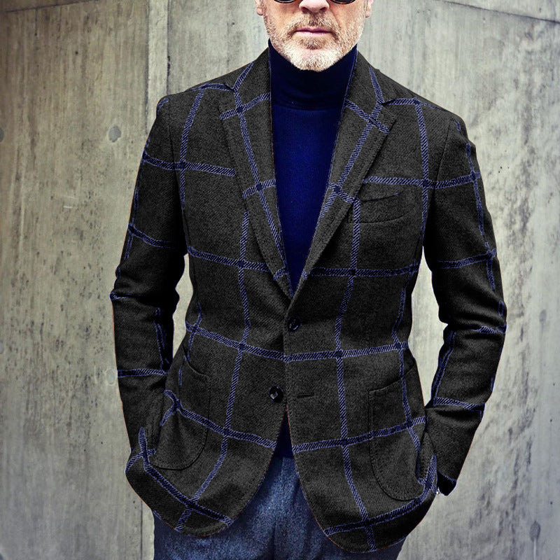 Plaid Blazer for Men – Casual & Stylish Trend Jacket
