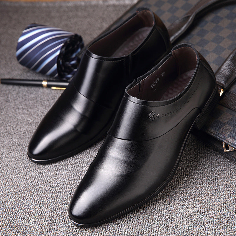 Men’s British Leather Loafers – Breathable Summer Formal Shoes