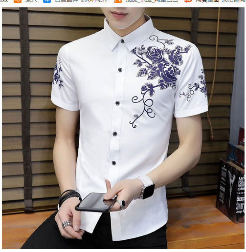 Men’s Tie-Dye Casual Lapel T-Shirt – Short Sleeve Pullover